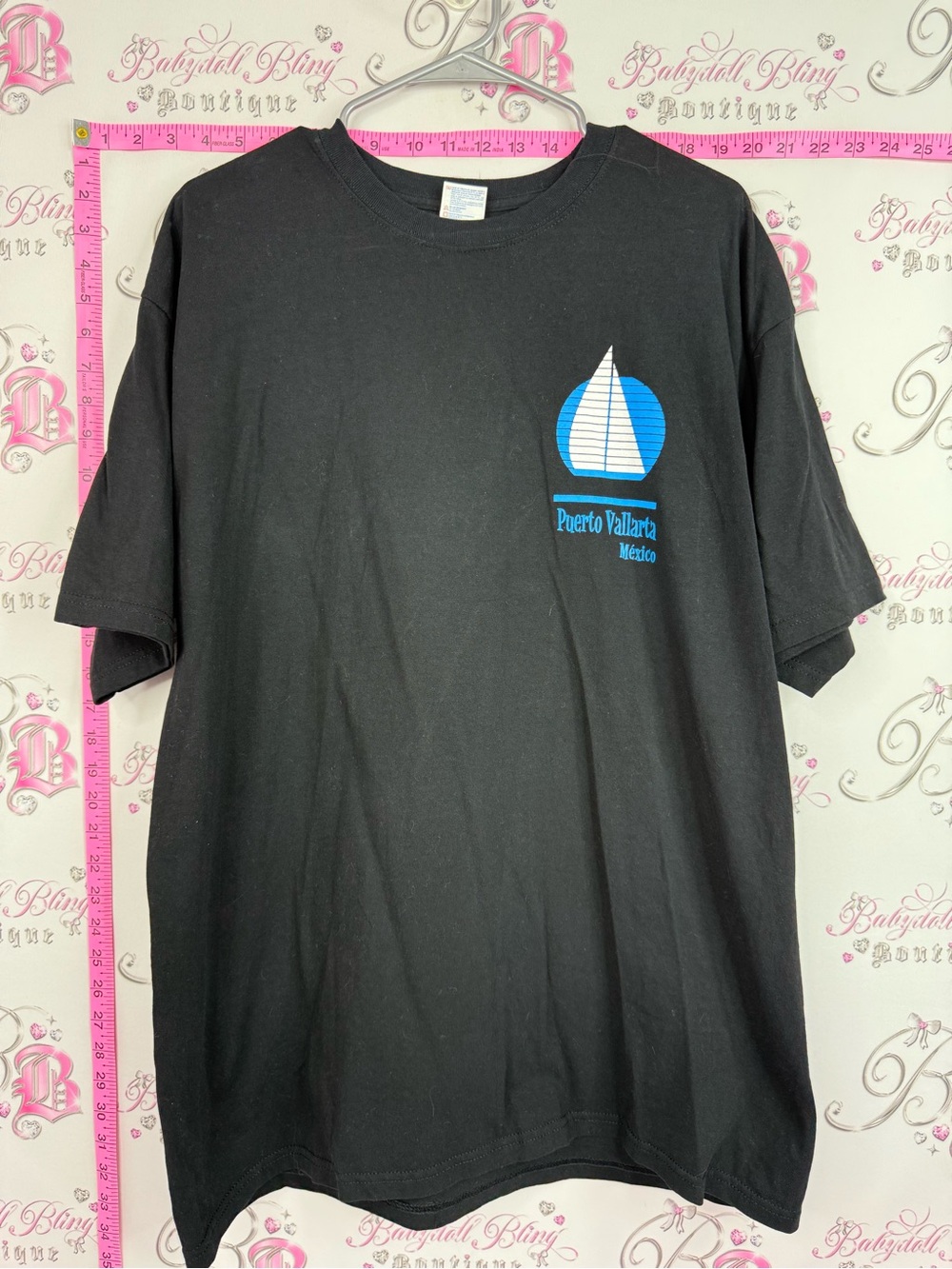 Puerto Vallarta Mexico Black Short-Sleeve Graphic Tee